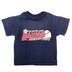 90s Atlanta Braves MLB baseball 1999 kids tshirt 1990s vintage